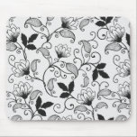 Customize Black Floral Pattern Mouse Pad<br><div class="desc">Customize Black Floral Pattern. Change the background colour.</div>