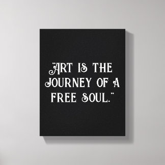 Customize Black white inspirational quote unique Canvas Print