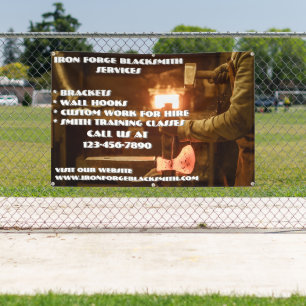 Customize Blacksmith Forge Shop Business Banner
