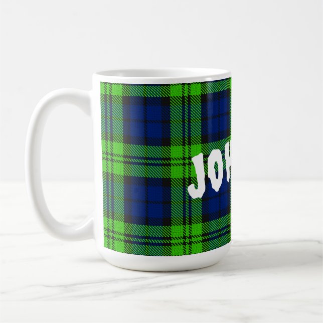 Customize Blackwatch Plaid Tartan Coffee Mug (Left)