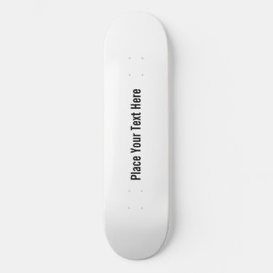 Customize blank white skateboard