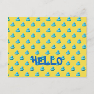 Customize Blue Rubber Ducks by storeman Postcard