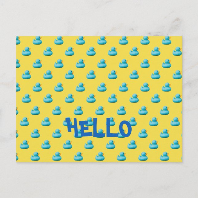 Customize Blue Rubber Ducks by storeman Postcard (Front)