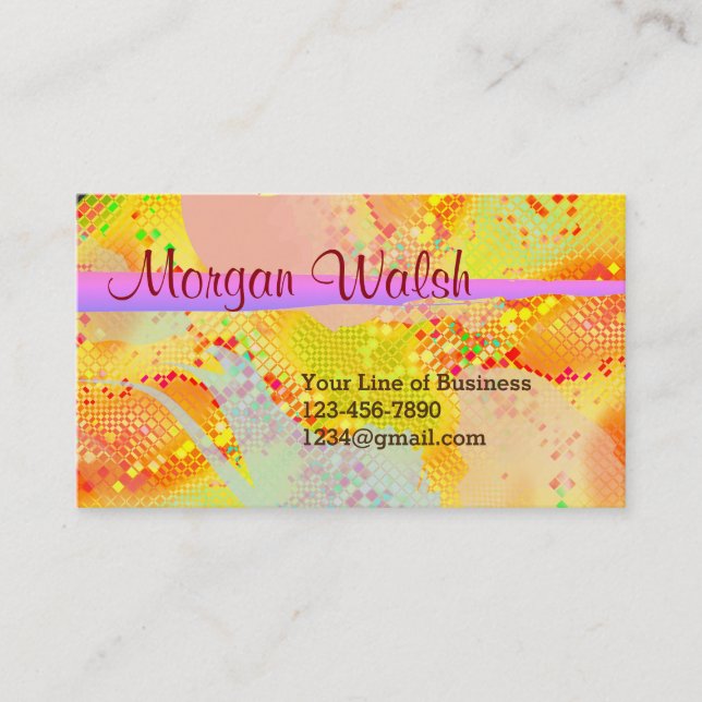 Customize both sides of Fiesta Watercolor Business Card (Front)