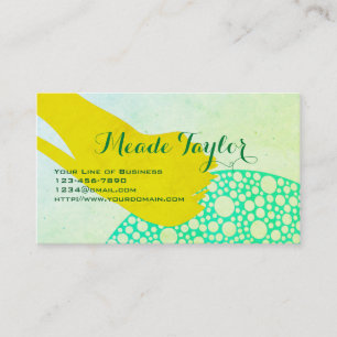 Customize both sides of Green Splash Business Card