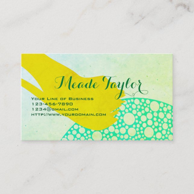 Customize both sides of Green Splash Business Card (Front)