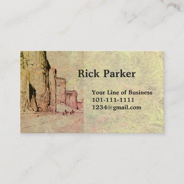 Customize both sides of Stone & Desert Scene Business Card (Front)