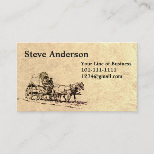 Customize both sides of Stone & Stagecoach Drawing Business Card