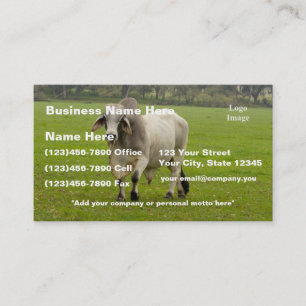 (Customize) Brahman (aka. Brahma) Bull in Field Business Card