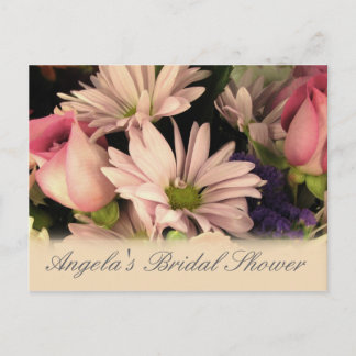 Customize bridal shower flower postcard