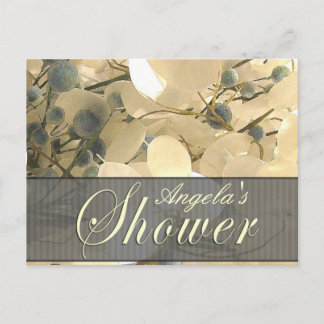Customize bridal shower flower postcard