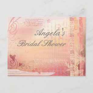Customize bridal shower postcard