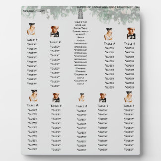 Customize Bride/Groom Icon Enabled  Seating Plan  Plaque