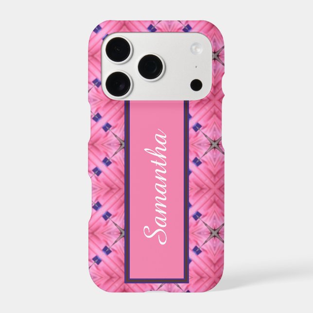Customize Bright Pink Pattern iPhone 11 Pro Case (Back)