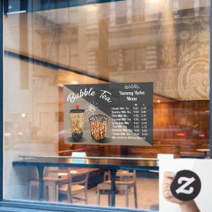 Customize Bubble Tea Boba Doughnut Shop Front Window Cling