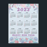 Customize Budget Calendar 2023 Merry Christmas<br><div class="desc">Customize Budget Calendar 2023 Merry Christmas, A blue and watercolor floral holiday business greeting with a 2023 calendar on the back. A colourful business item for the New Year with a greeting that can be used for any corporation. Add your logo and simple text to this unique design..You can easily...</div>