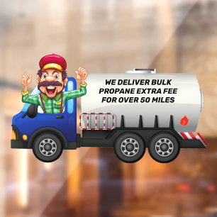 Customize Bulk Propane Delivery Front Window Cling