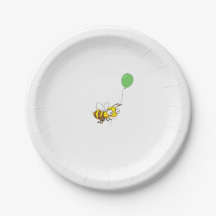 Customize Bumble bee Birthday Paper Plate
