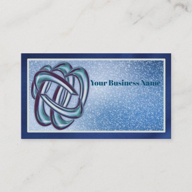 Customize Business Card Blue Design (Front)