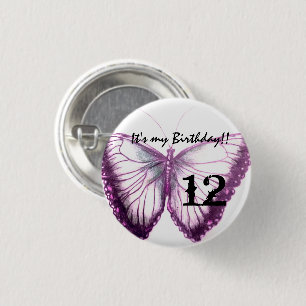 Customize Butterfly Button It's my birthday