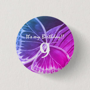 Customize Butterfly Button It's my birthday