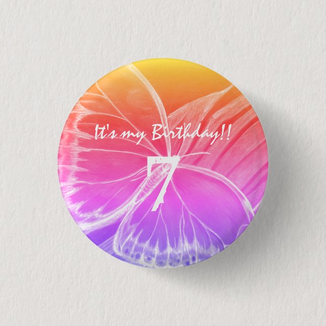 Customize Butterfly Button It's my birthday (Front)