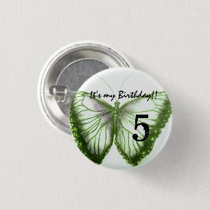 Customize Butterfly Button It's my birthday