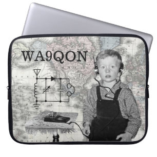 Customize Call Letters Radio Boy Laptop Sleeve