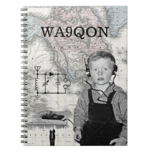 Customize Call Letters Radio Boy Notebook