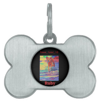 Customize canine on the beach pet  ID tag