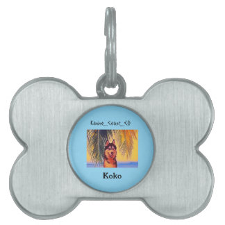 Customize canine on the beach pet  ID tag