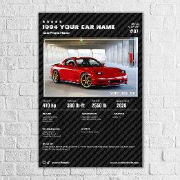 Customize Car Show Boad - Carbon Texture Poster