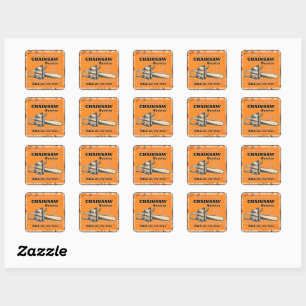 Customize Chainsaw Service Small Engine Repair  Square Sticker
