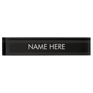 customize, change name text black white nameplate