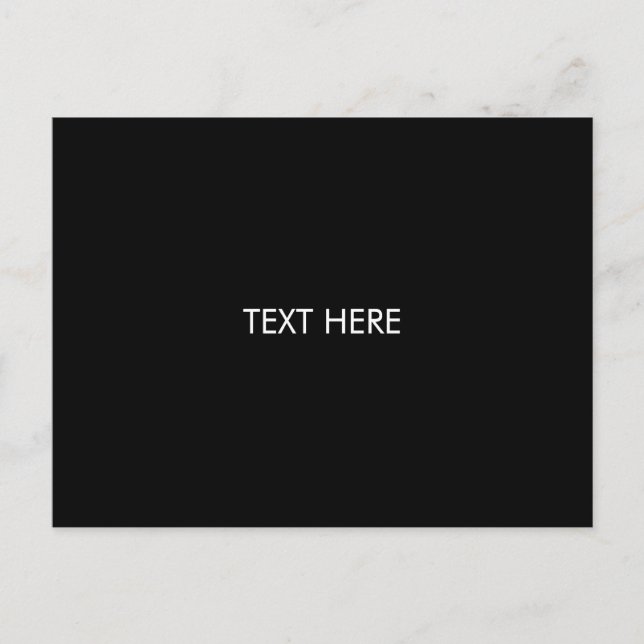 customize, change name text black white postcard (Front)