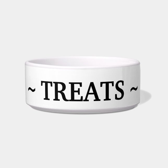 "customize / change name text & colours" - pet bow bowl (Front)