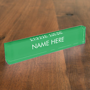 customize, change name text green white nameplate