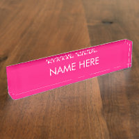 customize, change name text hot pink fuchsia white