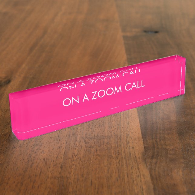 customize, change name text hot pink white nameplate (Side)