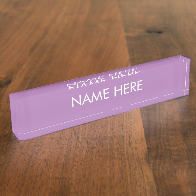 customize, change name text lavender white nameplate (Side)