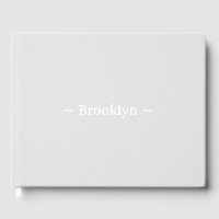 customize change name text light grey guest book