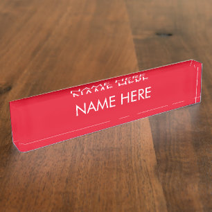 customize, change name text red white nameplate