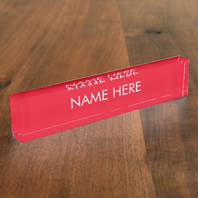customize, change name text red white nameplate (Side)