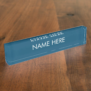 customize, change name text teal blue white nameplate