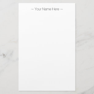 customize change name text white black stationery