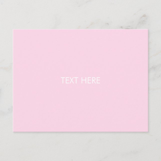 customize, change name text white light pink postcard (Front)