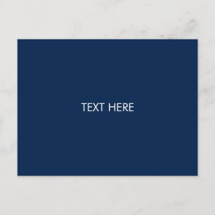 customize, change name text white navy blue postcard