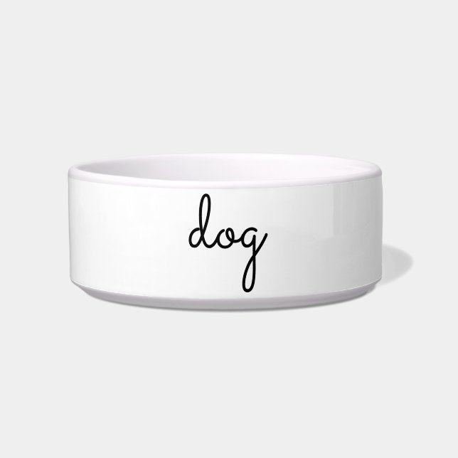 "customize / change your text & colours" - pet bow bowl (Front)