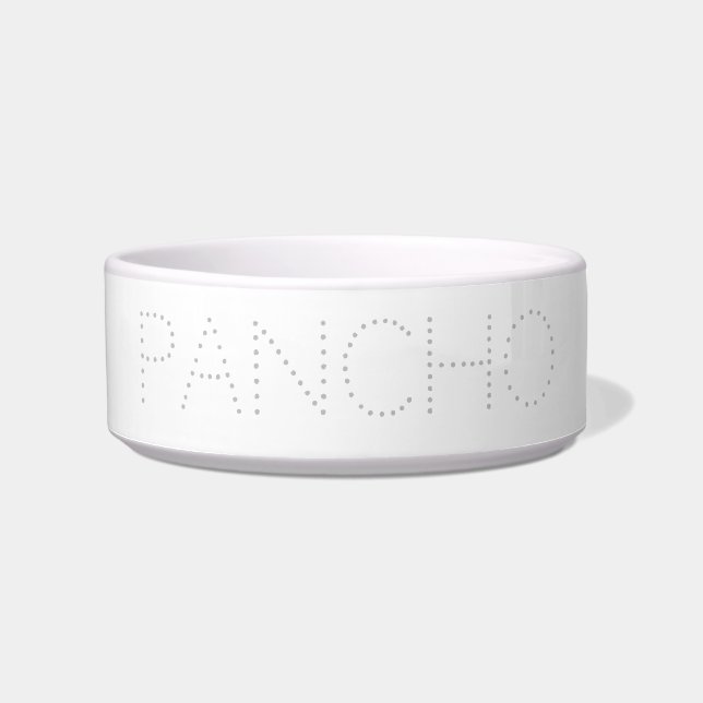 "customize / change your text & colours" - pet bow bowl (Front)