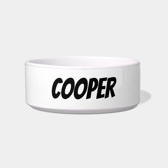 "customize / change your text & colours" - pet bow bowl (Front)